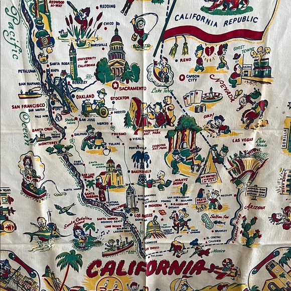 Other - Vintage California table cloth